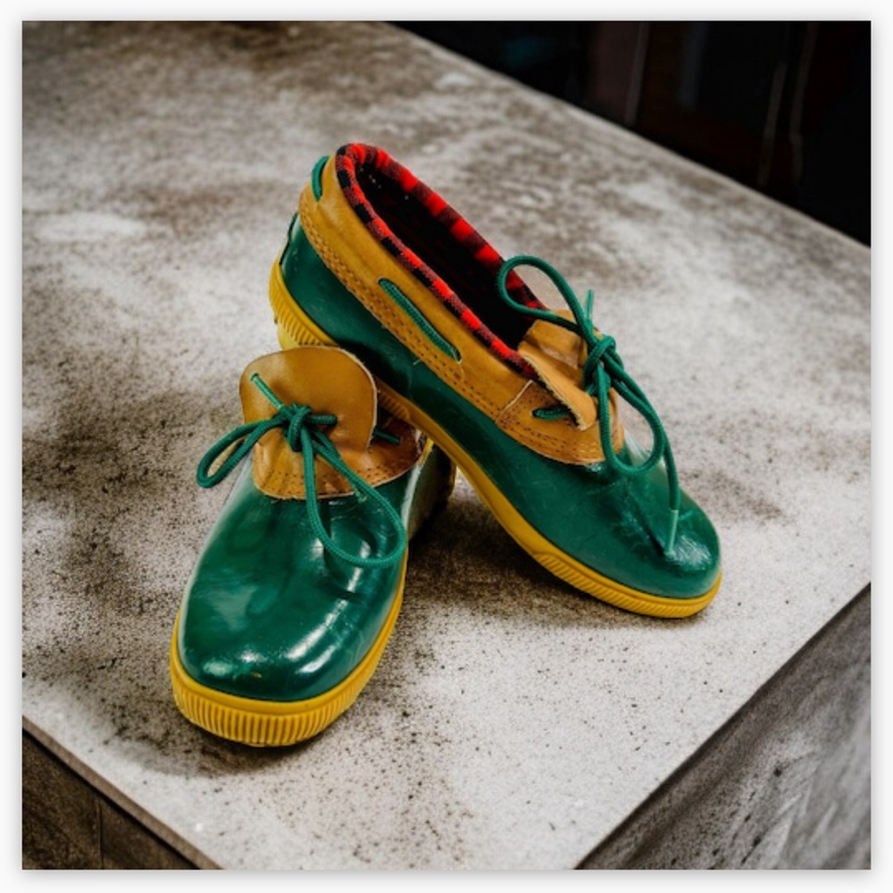 Vintage Eddie Bauer Duck Boots Flannel Lined Womens S… Gem